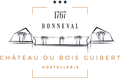Logo Hostellerie du Château du Bois Guibert - Chambres Luxe & Confort - Hotel Charme Logis Nuit Chateau Chateaudun Chartres Domaine Bonneval Eure et Loir